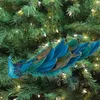 Рождественские украшения 12-дюймовые украшения в виде павлина, блестящая птица, бирюзовая подвеска на клипсе 272s