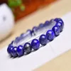 Strand 1Pcs Lapis Lazuli Bead Bracelet Natural Crystal Stone Blue Jewelry For Women Summer 8MM