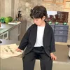 Men's Suits Men's Boys' Suit British Style 2 Pieces Children's Casual Handsome Small Baby Boy's Clothing