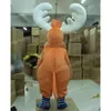 Christmas Brown Rendeer Mascot Costume Cartoon Thème personnage Carnaval Unisexe Adults Size Halloween Birthday Party Fancy Outdoor Ten et hommes femmes