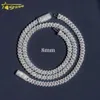 Mossanite 8mm 10mm 12mm Dropshipping Gold Plated Sier Hip Hop Iced Out Moissanite Cuban Link Chain Jewelry