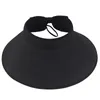 Visors Women Roll Up Sun Visor Wide Brim Straw Hat Summer Foldable Packable UV Protection Cap for Beach Travel Bonnet 230412