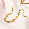 18k Gold Letter Chain Armband Designer Gift Jewelry Spring Travel Women's Armband Luxury Love Chain Armband Fashion rostfritt stål smycken grossist