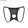 Mutande Costume sexy da uomo Pene Hole Perizoma Erotic Gay Men Sex Tanga con apertura sul cavallo Lingerie erotica Uomo Mesh G-String Mutandine Intimo A5 W0412