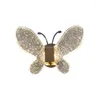 Wall Lamps LED Crystal Lamp Luxury Butterfly Design Sconce Decor In Bedroom Living Room For Home Interior Unique Lighting Fixture