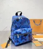 2023 Designer Bleu Marine Camouflage Monogrammes Sac À Dos En Cuir Pour Femmes Hommes Luxe Épaule 34 Mode Sac À Dos Voyage Occasionnel Carry On Sacs À Dos Sac D'école