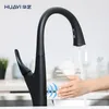 Robinets de cuisine Robinet d'évier en laiton Robinet mitigeur d'eau froide Capteur intelligent Détection tactile avec pulvérisation à 2 modes