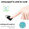 Freeshippingmini Smart FingerPrint Lock Keyless USB uppladdningsbar elektrisk biometrisk väska Lås bärbar hempåse Bagage Case Lock Metal Agux