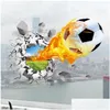 장식용 물체 인형 3D 축구 아동을위한 스티커 거실 스포츠 장식 벽화 스티커 홈 장식 데칼 wa dhojp