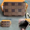 M62650 Damesroze Kaarthouder Key Purse Mens portemonnee Zwart Brown Bloem Poke Echte lederen luxe ontwerper Kleine Zippy Wallets Coin Woman Man Portemonches kaarthouder