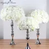 Silk Artificial Centerpieces Flower Ball DIY Alla slags blommahuvuden Bröllopsdekor Väggverkstadens fönster Tabell Accessorie 4 Storlekar Y202768