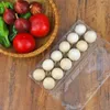 저장 병 항아리 24pcs 플라스틱 달걀 상자 가족 목초지 농장 사업 시장을위한 벌크 클리어 치킨 트레이 홀더 -12 그리드 273n