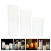 Candle Holders Holder Cup Tealight Votive Clear Tea Light Container Table Chimney Cylinder Wax Empty Cups Pillar Tube