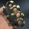 Breddad metall förtjockning knuckle duster fyra finger utomhus camping självförsvar EDC fönsterbrytare verktyg