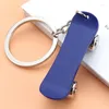 Keychains Creative Metal Rolling Scooter Keychain Color Personlighet Cool skateboardhänge smycken bil nyckelkedja liten gåva