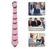 Bow Ties Eyelashes Tie Cartoon Closed Eyes Custom DIY Neck Cute Funny Collar For Men Leisure Necktie Accessories