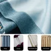 Sheer Curtains 350cm Height Thickened Solid Color Faux Linen Curtain 80%-90% Blackout For Bedroom Living Room Study Fabric 230412