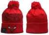 Bulls Beanies Chicago Beanie Cap Wool Warm Sport Geknipt hoed Basketbal Noord -Amerikaanse team Gestreepte zijlijn USA College POM HATS Men Women A8