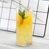 Weingläser 400 ml transparente Glastasse Kaffeetasse Origami-Stil Glaswaren Eisbier hitzebeständige Trinkgefäße Vintage Smoothie-Becher