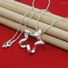 Kedjor Enkel trend Fempunktsstjärnhalsband Kvinnor damer Lyxiga smycken Fashion Style 925 Silver Pendant Chain Birthday Presents