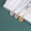 Pendant Necklaces 1PC Faith Necklace Women Men Stainless Steel Gold Plated Christian Inspirational Jewelry Gift F1148