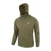 Vestes de chasse hommes été protection solaire séchage rapide tactique peau veste Camouflage à capuche mince coupe-vent crème solaire armée militaire