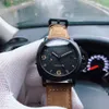 Paneraii Sapphire Watch Panerai 자동 디자이너 Paneria 디자이너 기계식 미러 남성 운동 크기 44mm cowhide 스트랩 스포츠 손목 시계 xuht