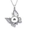 Pendant Necklaces 10pcs Retro Sun Moon Snap Button Necklace Jewelry Vintage Metal Heart Dolphin