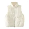 Gilets pour femmes Gilet sans manches pour femmes Col montant Cachemire Épaissir Gilet chaud 2023 Automne Hiver Mode Vintage Femme Manteau T620