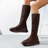 Stövlar Autumn Winter Women Platform Over the Knee Boots Ladies Stretch Knittade strumpor Långa stövlar Slip på tjocka bottenskor Kvinna Botas AA230412