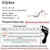 Pantofola Eilyken 2023 Nuovo PVC Gelatina Sandalo di Cristallo Punta Aperta Sexy Tacco Sottile Donne Pantofola Trasparente Pompe