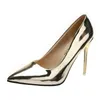 Chaussures habillées Stripper Heels Silver Square High Heel Pumps Lady Casual Golden 9cm Mujer Tacones Altosgold