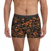 Underpants Camouflage Orange Underwear Military Green Color Men Boxer Brief Funny Boxershorts Print Plus Size