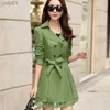 Women's Trench Coats ENLU Autumn New High Fashion Brand Woman Classic Double Breasted Trench Coat Waterproof Raincoat Business Outerwear size S-XXXLL231113