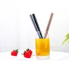 Oblique Cut Milktea Straw Colored Stainless Steel Straw Smoothie Drink Straw