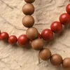 Strand Chinese Style High-fidelity Cinnabar Bracelet Female Sandalwood With Two Rings Of Vintage Red Gift