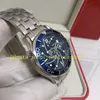 オリジナルのボックスメンズウォッチメンズ41mm 007ブルーダイヤルステンレススチールブレスレットカジノロワイヤルリミテッドプロフェッショナル自動機械時計