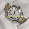 7 stil unisex otomatik saat kadın erkekler 36mm gümüş roman kadran 18k sarı altın w2bb0030 iki tonlu çelik bilezik wgbb0043 Everose Mekanik Saatler