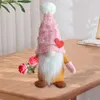 Decorative Figurines Mother's Day Knitted Hat Doll Desktop Decoration Faceless Old Man Dwarf Christmas Glass Balls Decorations