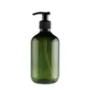 Distributeur de savon liquide, bouteilles recyclables à vis transparentes, bouchons en plastique ML PET 300 avec produits de salle de bains noirs, 1 pièce