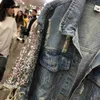 Kadın Ceketleri Ladiguard Kadın Seksi Yırtık Denim Ceket Patchwork Sequins Demin Ceketler Gevşek Vaqueros Mujer 2021 Tek Gövdeli Üst Dış Giyim J231113