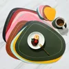 Bord Mattor Fashion Placemat Oljebeständig värmeisolering Pad El Leather Pvc Mat Dinner Plate Dish Pan Pot Mugs Coffee Steak