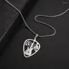 Pendentif Colliers Mode Punk Style En Acier Inoxydable Coeur Guitare Note Collier Élégance Féminine Musique Prom Party Bijoux Cadeau