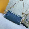 Designer Women's Shoulder Bag Tote Handbag Blue Denim Summer Fashion Women's Tote Vintage Lightweight Tote Classic High Quality women's purse Wholesale