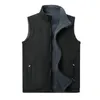 Mens Vests 도매 Winter Softshell 재킷 Polar Fleece Vest Men 100% 폴리 에스테르 바람 방전 블랙 VESTR PLUS SIZ 231110