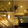 Nachtlichten LED Bewegingssensor Licht Oplaadbare lamp Draadloze keuken Slaapkamer Kast muur gemonteerde lichaamsinductie