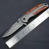 Tactical Camping Hunting Brownning DA43 3Cr13Mov 55HRC Titanium Wood Handle Folding Survival Utility EDC Tools Collection Knives