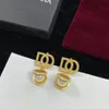 Women Studörhängen Designer Premium Gold Diamond Earring för herrhoppörhängen