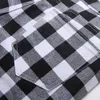 Black and White Plaid Geprinted Jeans Fashion Check Digital Print Digital Print Slim Pants Stretchbroek W0413 voor heren heren.