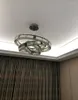 Candelabros Lustre Diseño Cristal Sala de estar Moderno Lujo Comedor Villa Diseñador creativo Circular Loft Iluminación